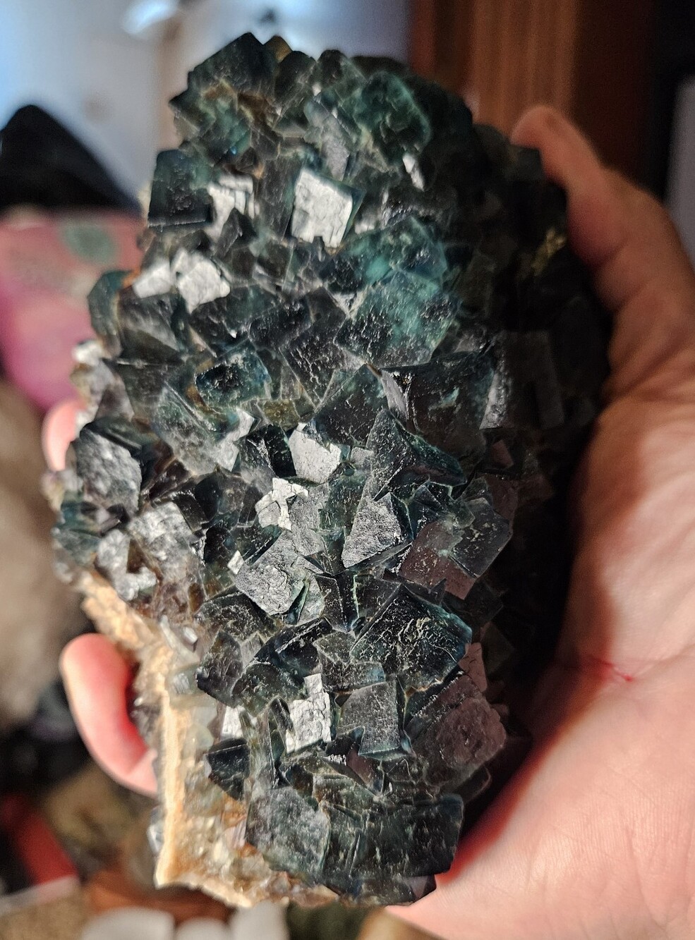 Dark Emerald Fluorite-Madagascar- Over 1 Pound!